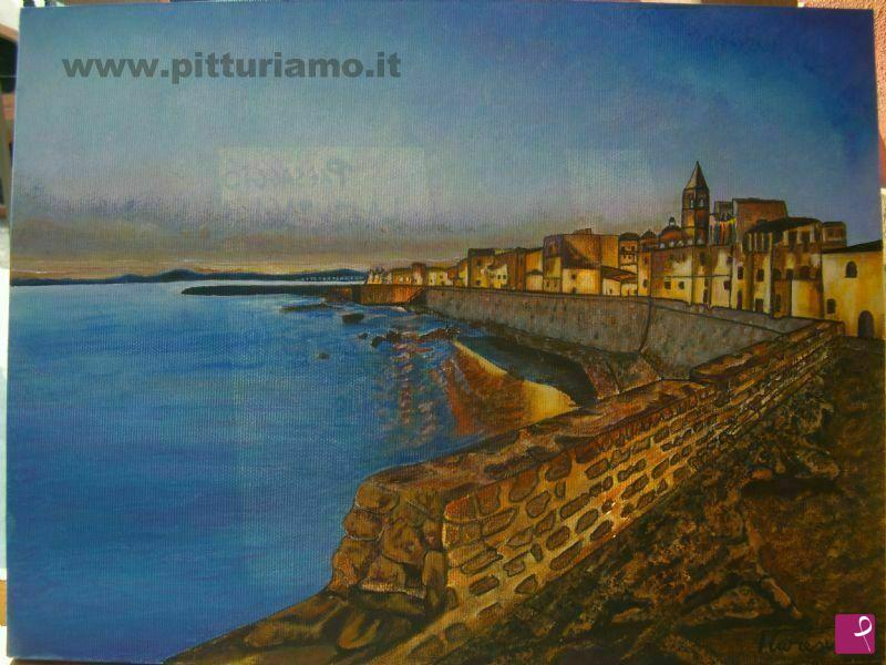 quadri in vendita online - LA MURAGLIA DI ALGHERO