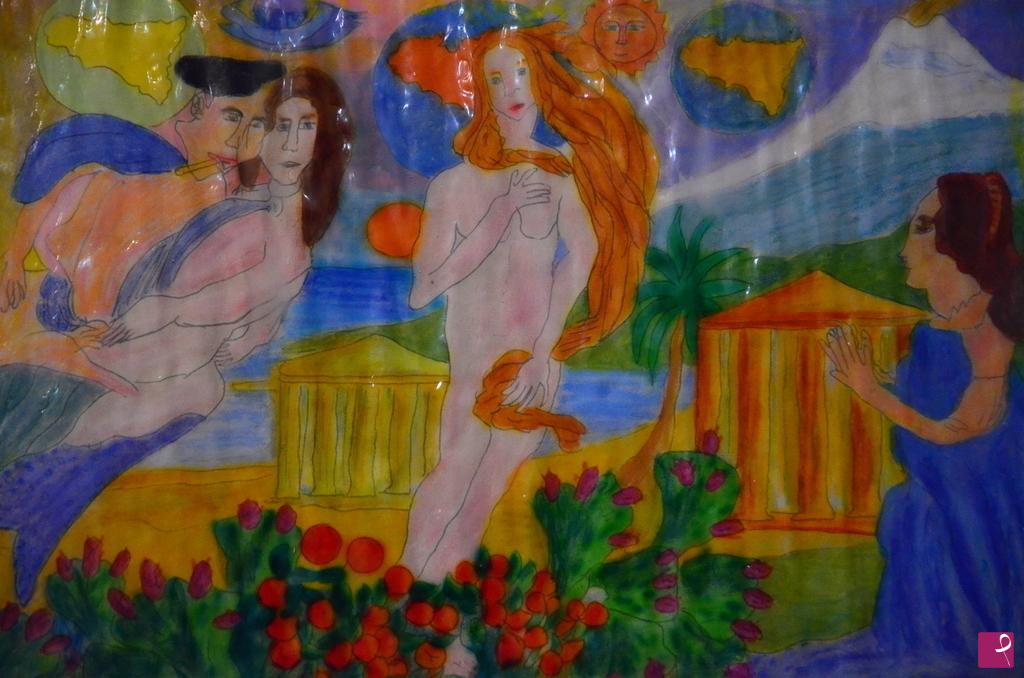 quadri in vendita online - LA NASCITA DI TINDARA, DEA DELLA BELLEZZA SICULA