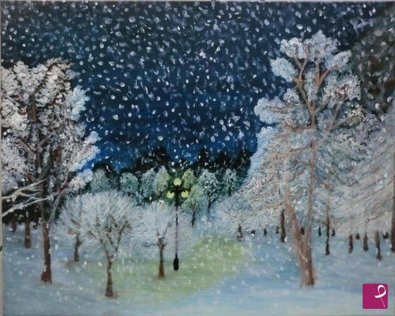 quadri in vendita online - la nevicata del 56