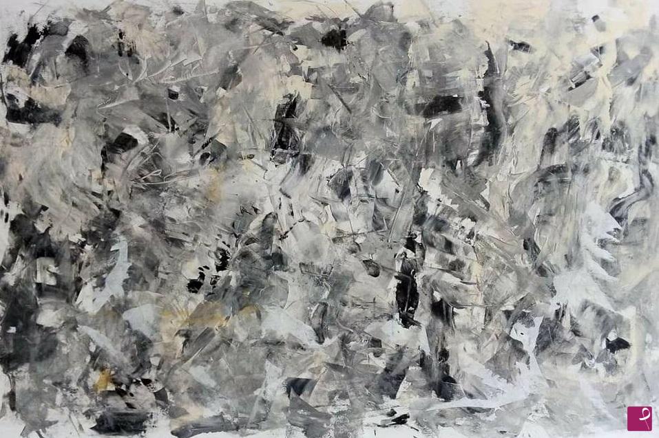 quadri in vendita online - La Non Forma dell' Inverno - pezzo unico su tela astratto arte contemporanea Lovisi Valter 150 x 90 2019