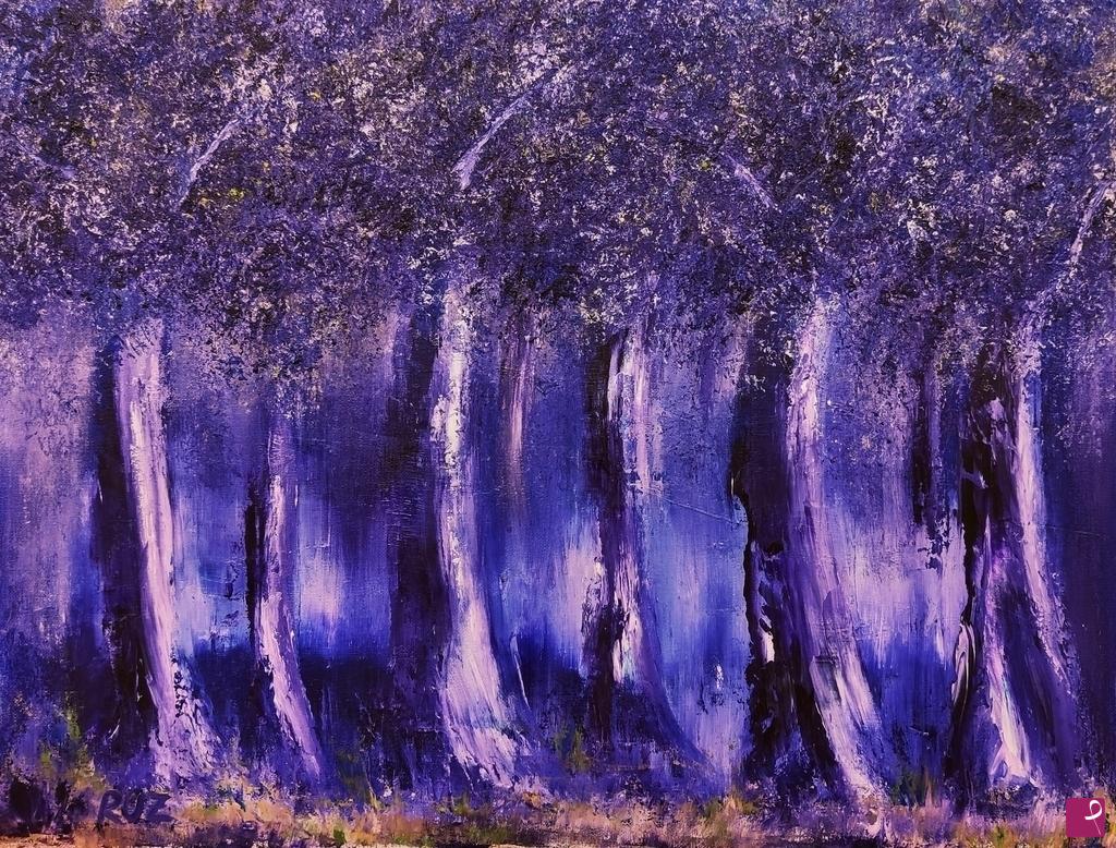 quadri in vendita online - La notte nel bosco
