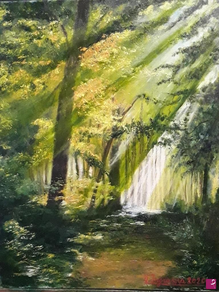 quadri in vendita online - la pace nel bosco