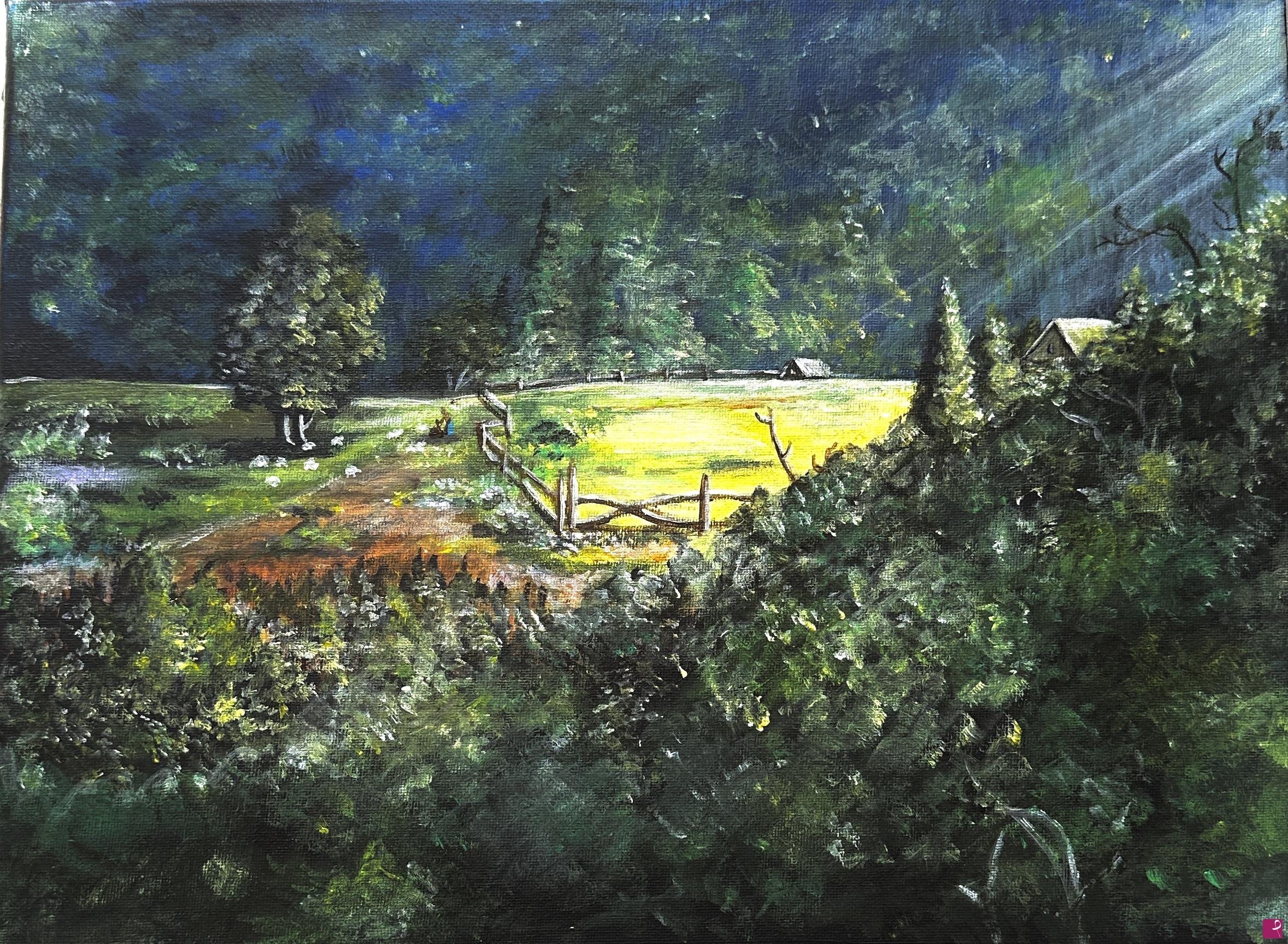 quadri in vendita online - La pace nel bosco