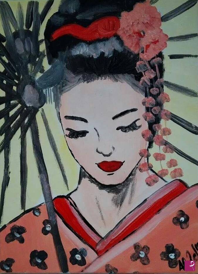 quadri in vendita online - La passeggiata della Geisha