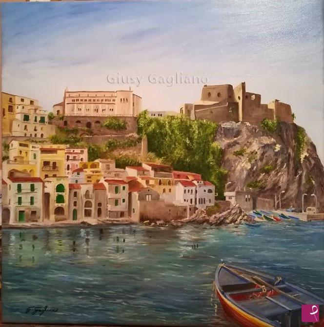 quadri in vendita online - "La perla" (Chianalea di Scilla)