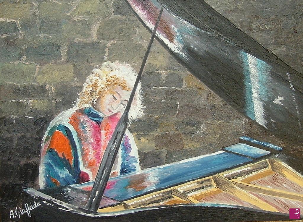 quadri in vendita online - La pianista
