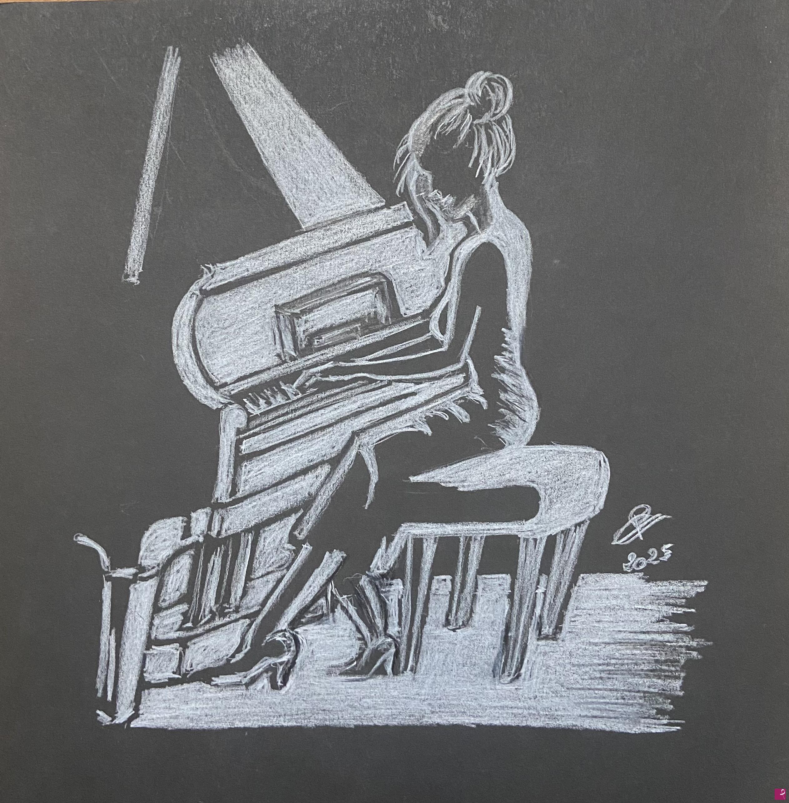quadri in vendita online - La pianista
