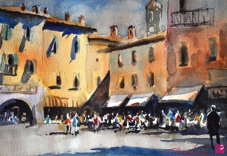 quadri in vendita online - LA PIAZZA DI DOMODOSSOLA