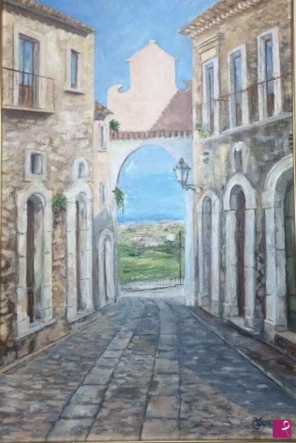 quadri in vendita online - La porta del Sole,Gerace