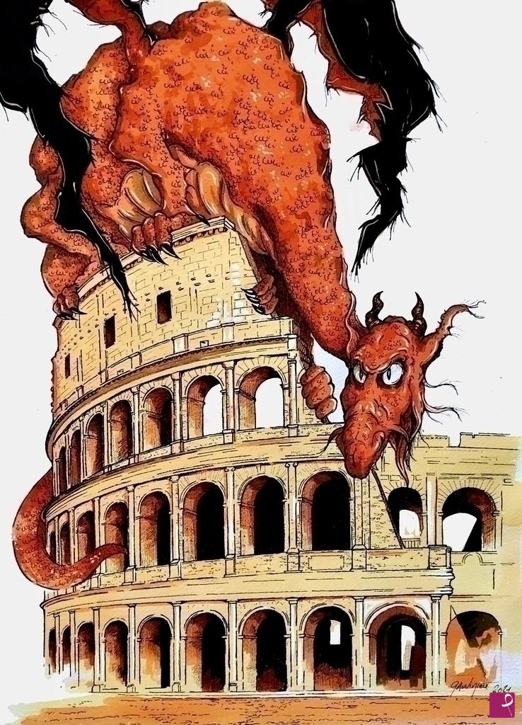 quadri in vendita online - « La presa del Colosseo »