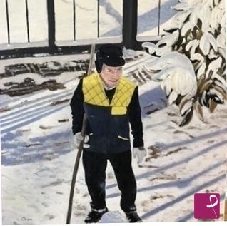 quadri in vendita online - La prima nevicata