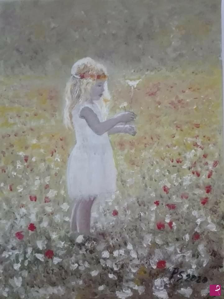 quadri in vendita online - La primavera di Bernadette