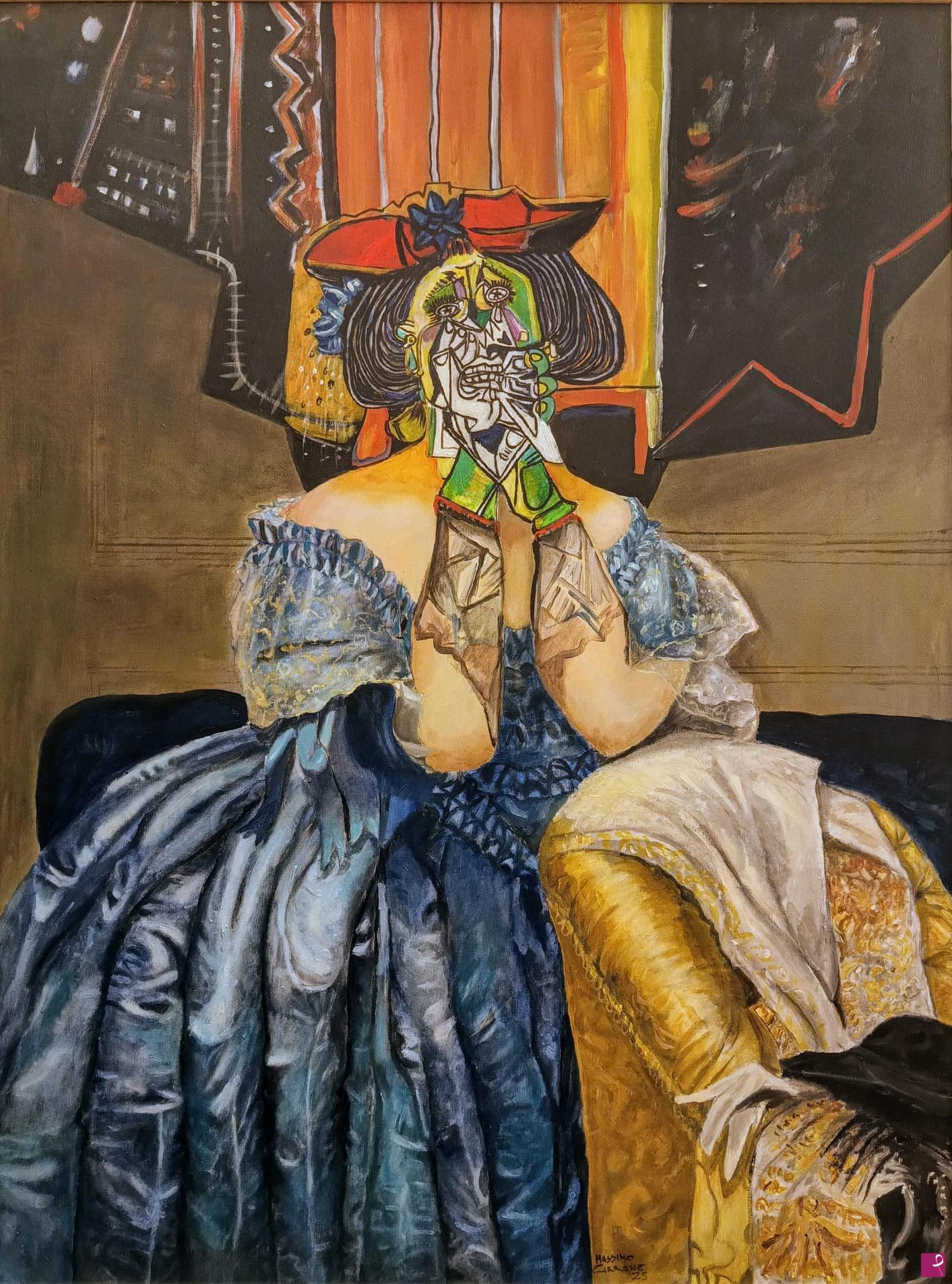 quadri in vendita online - La princesse de Broglie qui pleure, La Principessa de Broglie che piange
