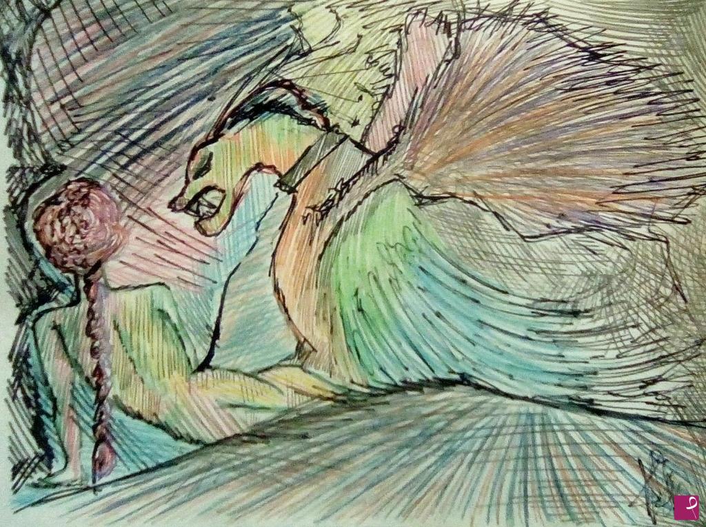 quadri in vendita online - La principessa e il drago