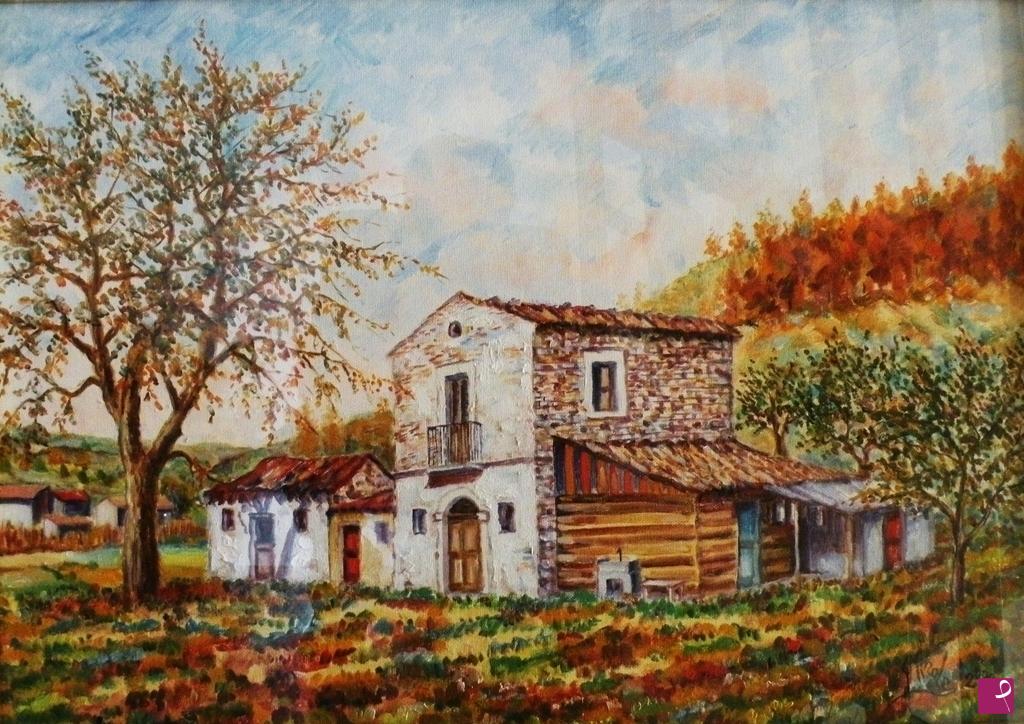 quadri in vendita online - LA QUERCIA IN AUTUNNO