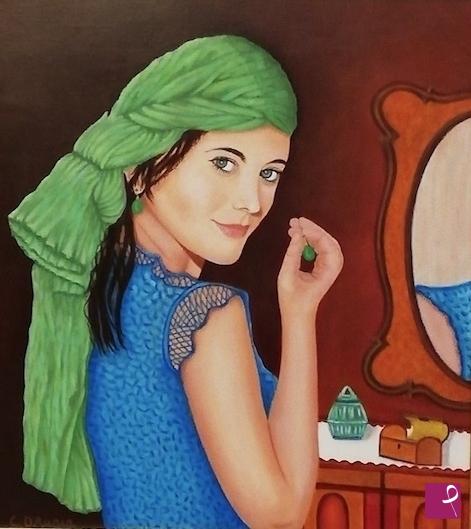 quadri in vendita online - La ragazza con gli orecchini di giada