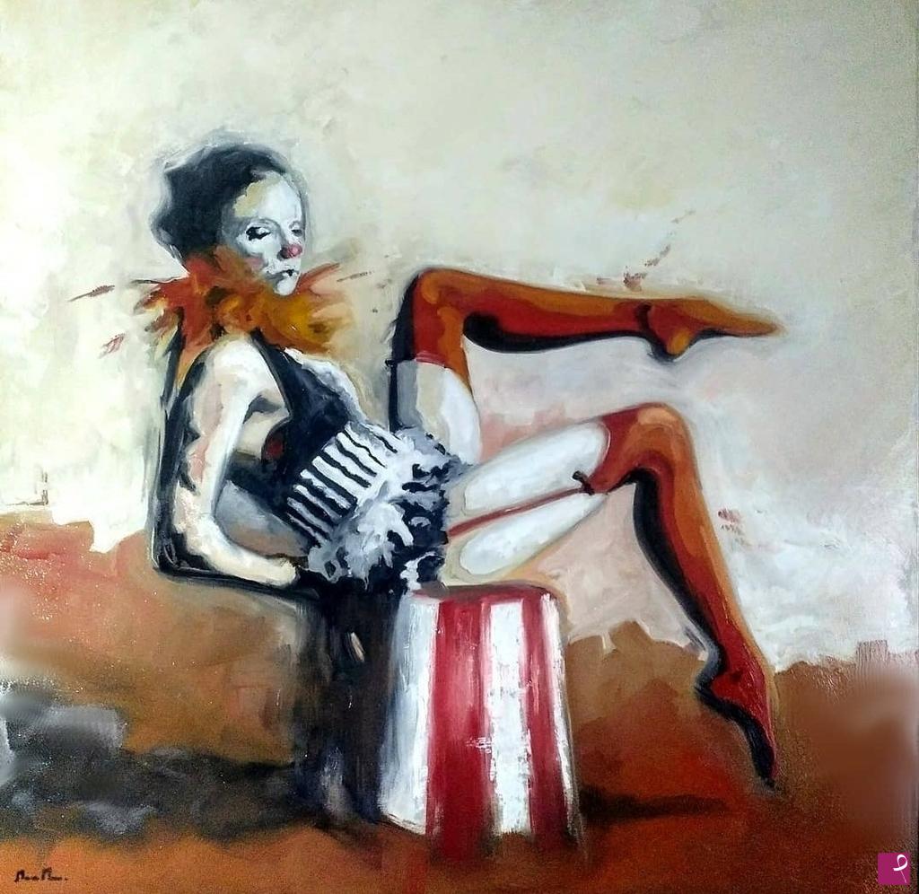 quadri in vendita online - La ragazza del circo