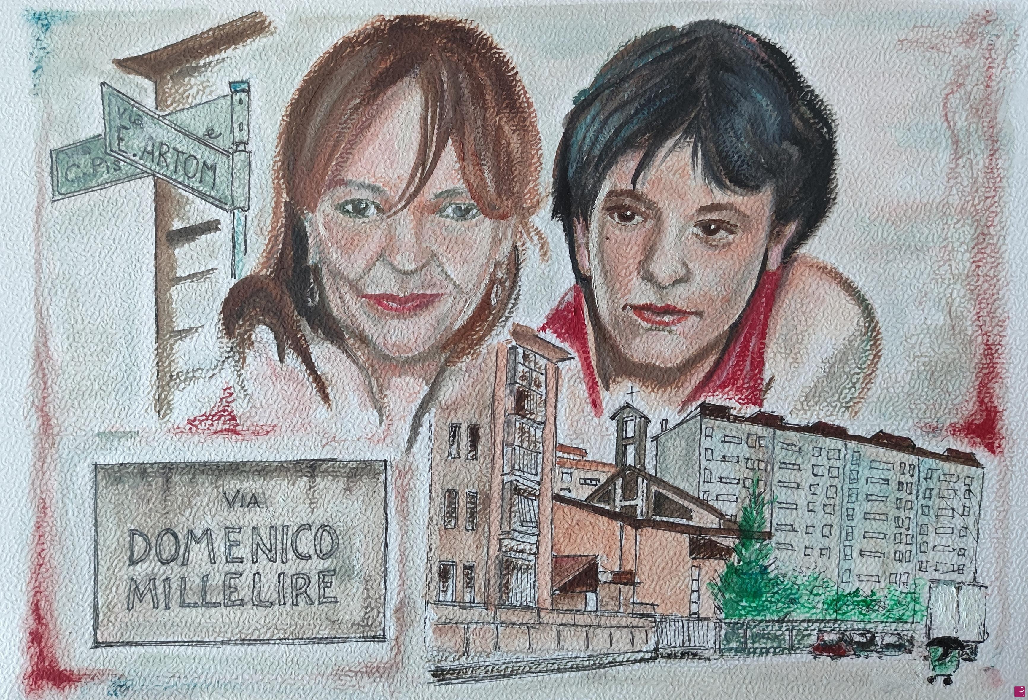 quadri in vendita online - La ragazza di via Millelire 40 anni dopo