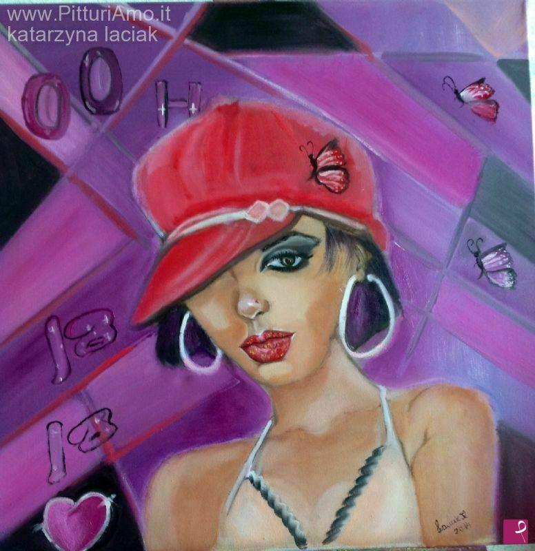 quadri in vendita online - La ragazza dolce come la fragola