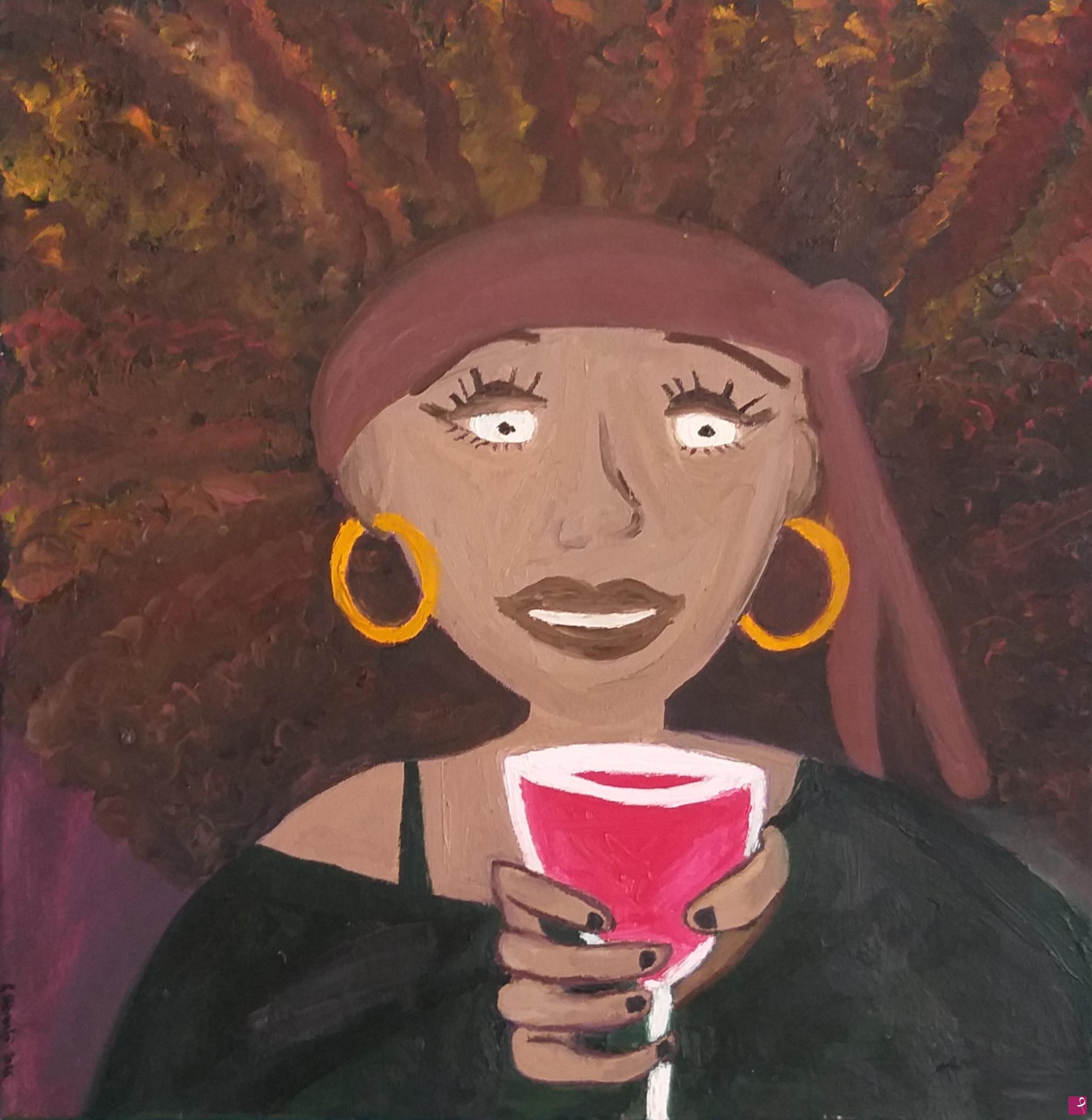 quadri in vendita online - "La riccia" olio su tela 40x40