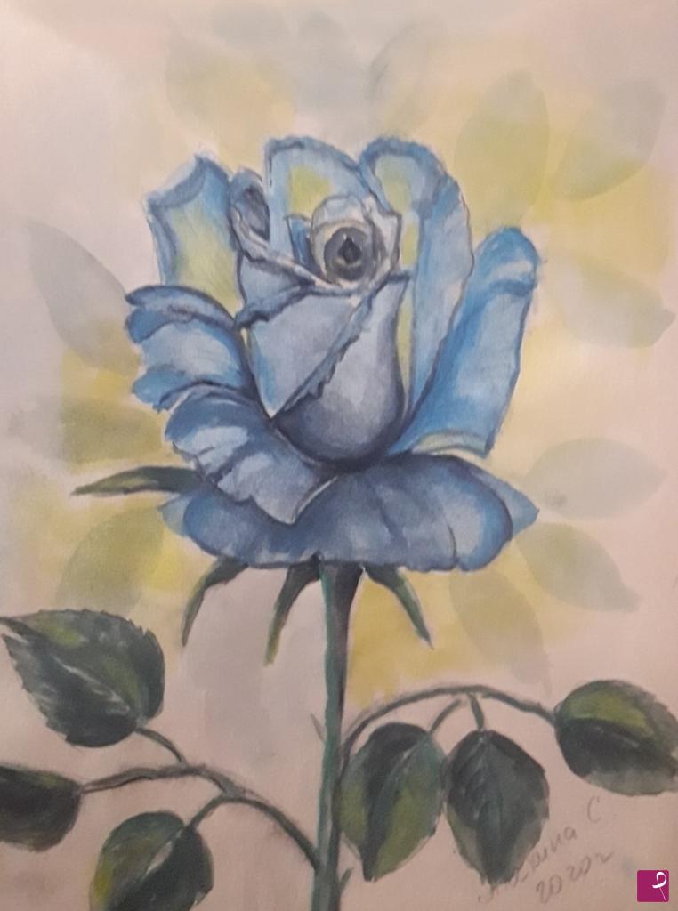 quadri in vendita online - La rosa blu