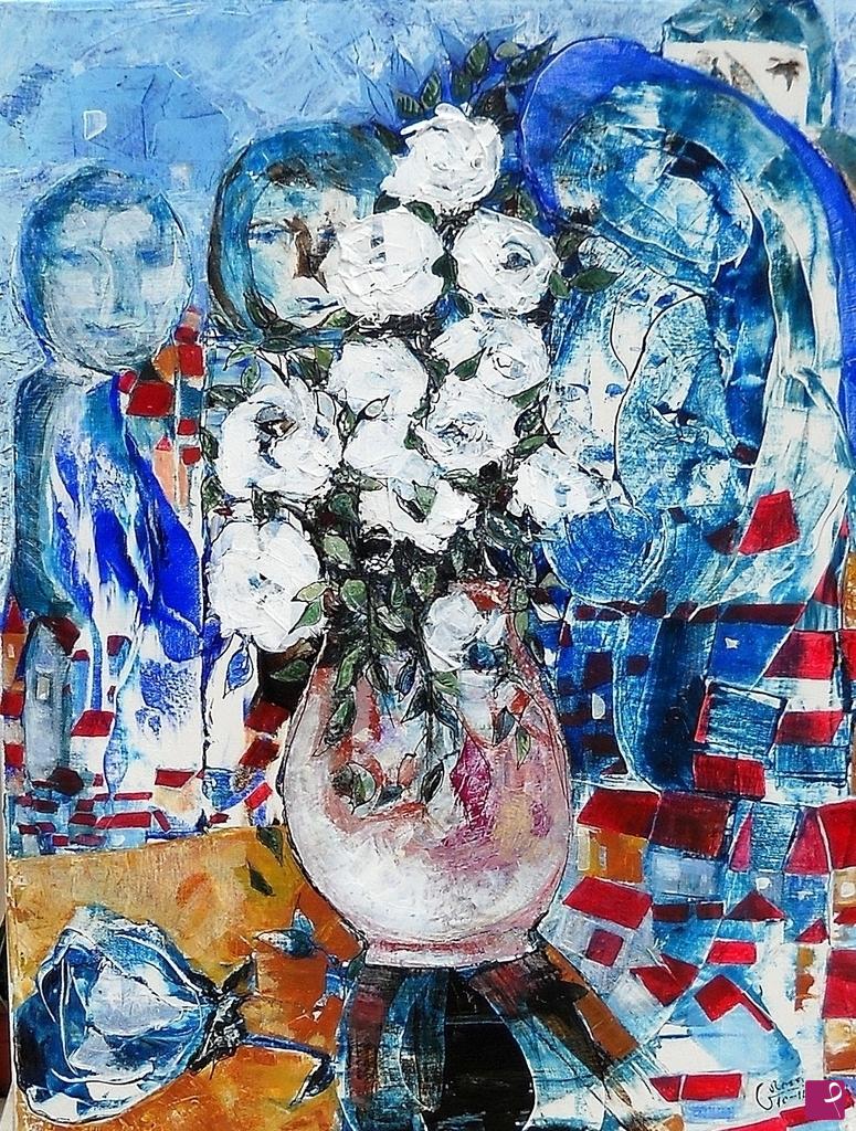 quadri in vendita online - La Rosa Blù  60x 80x 4 cm