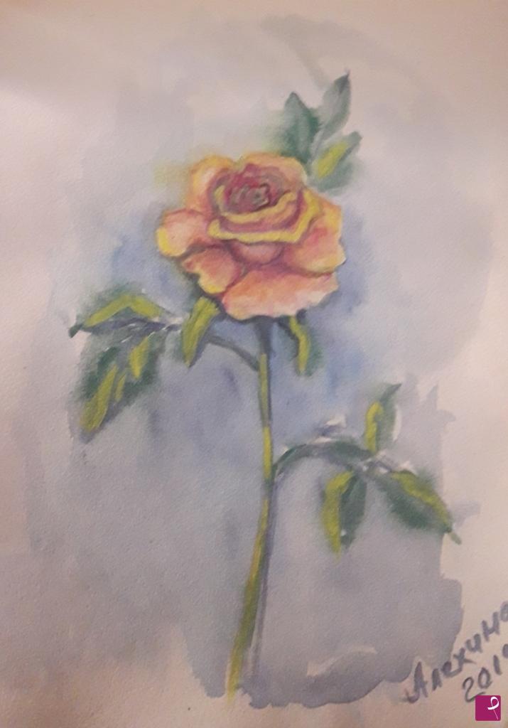quadri in vendita online - La rosa gialla