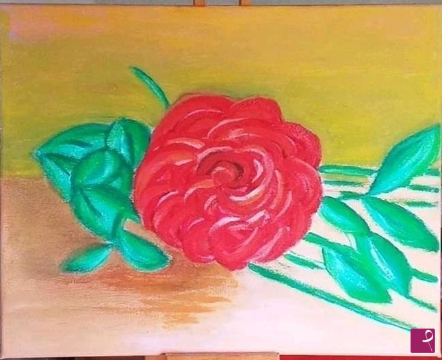 quadri in vendita online - La rosa nostalgica 