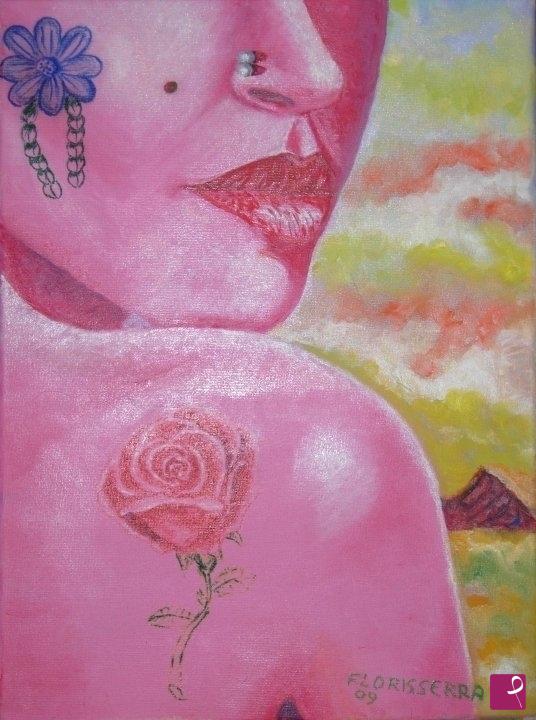 quadri in vendita online - La rosa tatuata