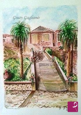 quadri in vendita online - La scalinata (centro storico di Gioia Tauro)