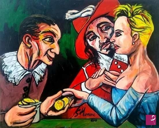 quadri in vendita online - "La scelta(da Cornelis Van Haarlem)"