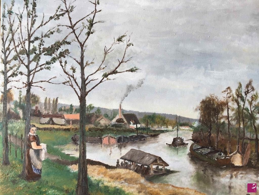 quadri in vendita online - La Seine à Port Marly