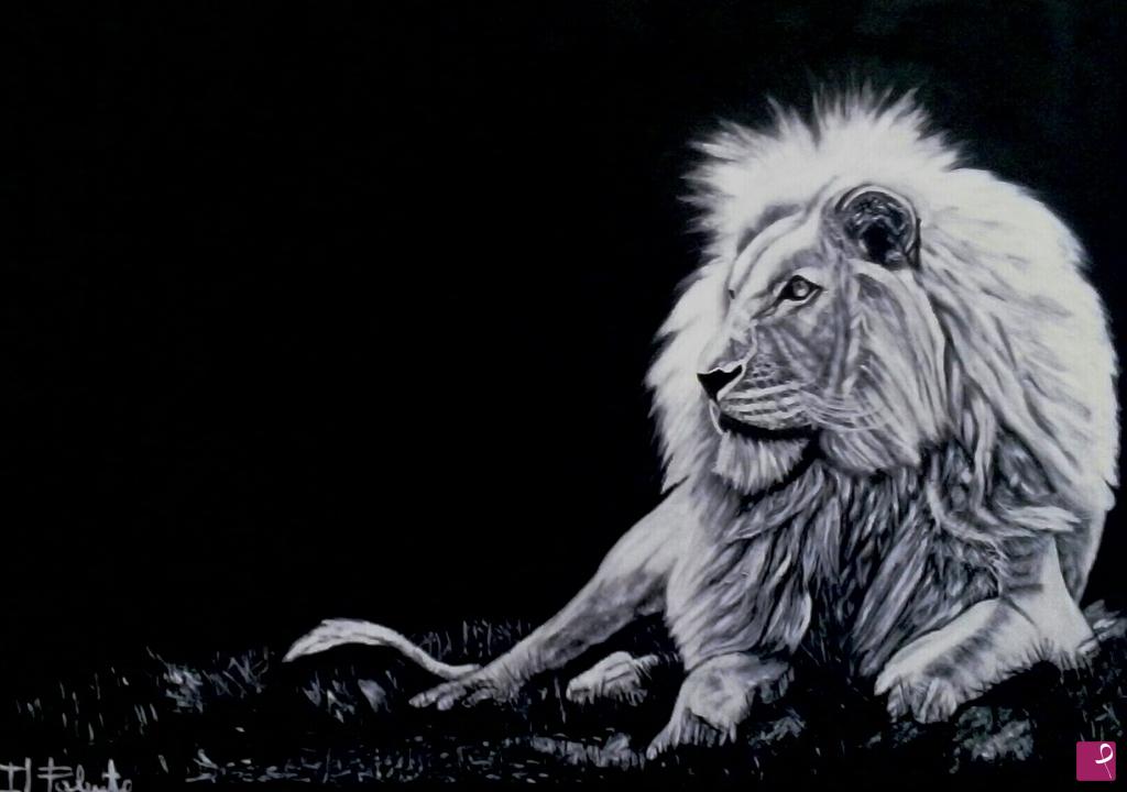 quadri in vendita online - La siesta del leone
