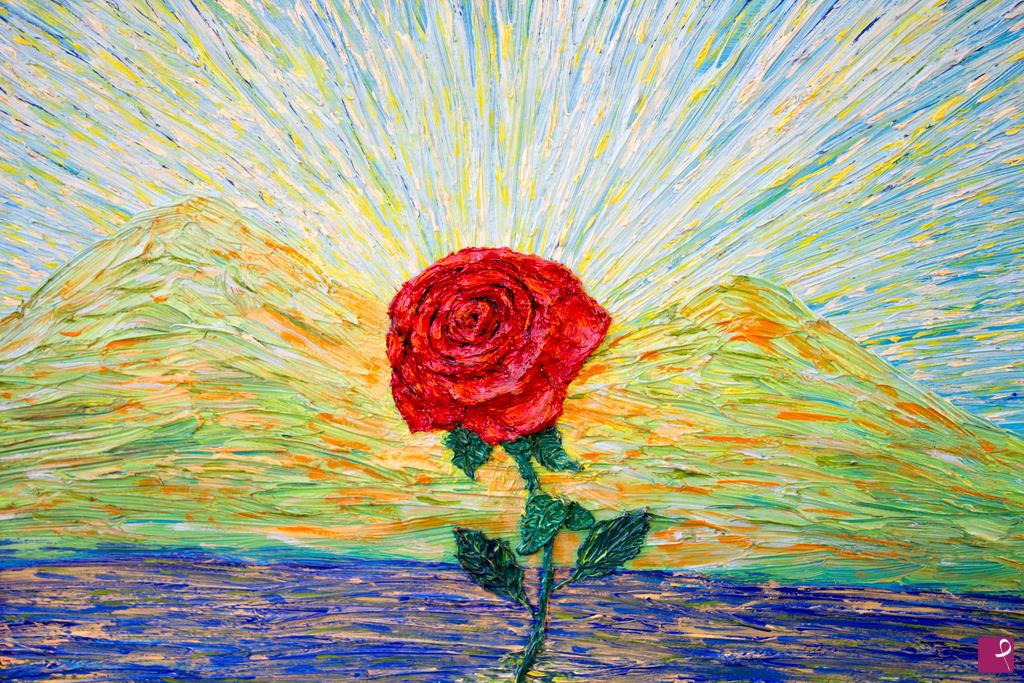 quadri in vendita online - La solitudine gioirà e fiorirà come la rosa. (Isaia 35:1b)