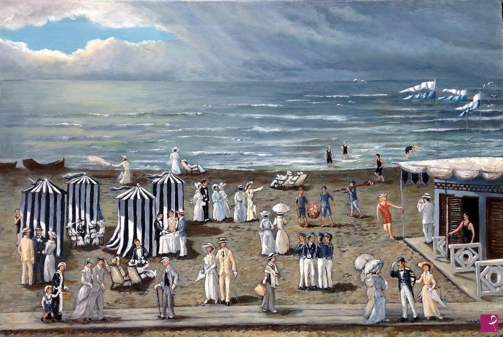 quadri in vendita online - la Spiaggia di Deauville 1910