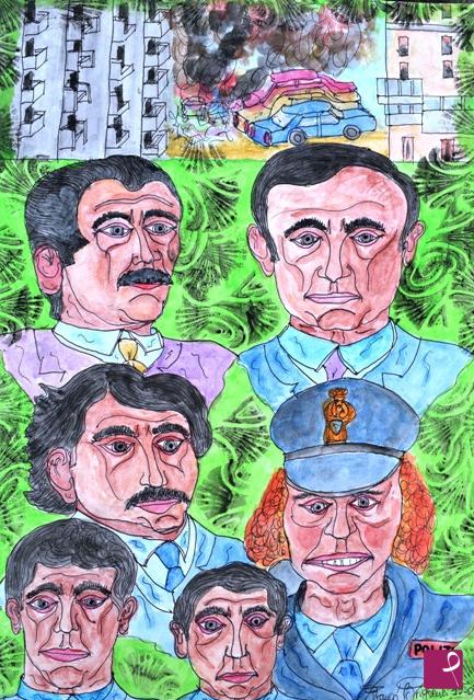 quadri in vendita online - La strage di via D'Amelio, dove perde la vita il Giudice Paolo Borsellino e tutta la sua scorta.