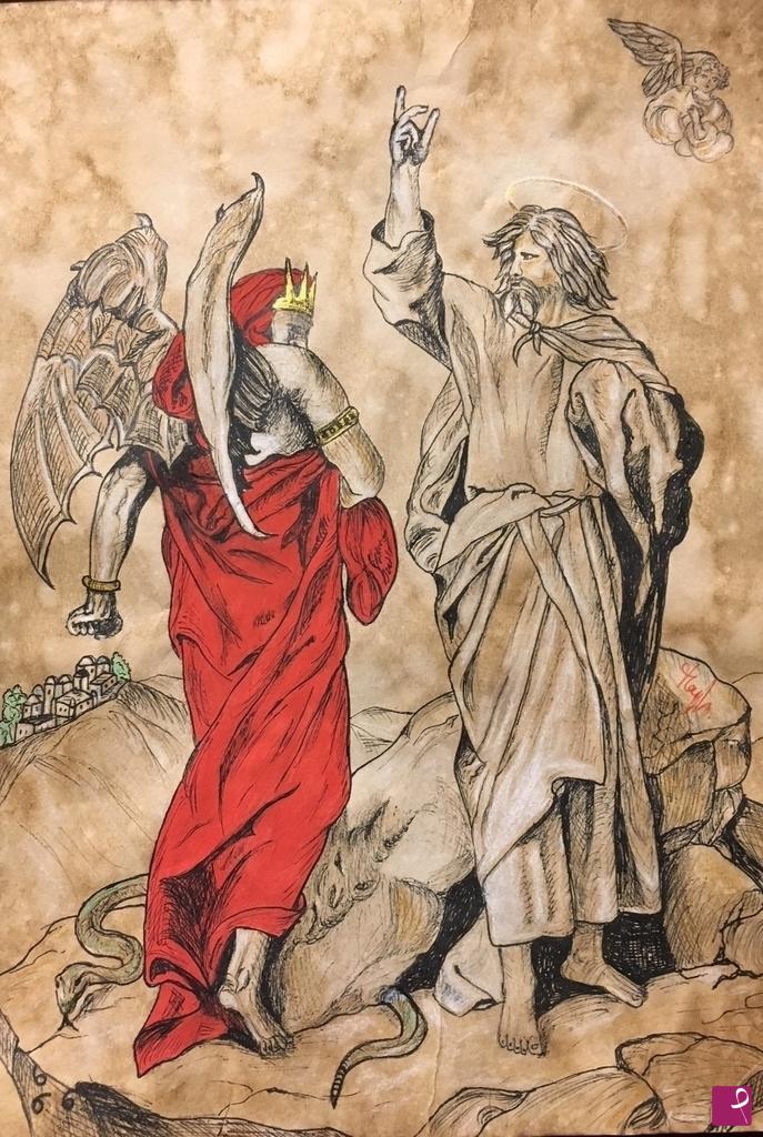 quadri in vendita online - LA TENTAZIONE DI CRISTO