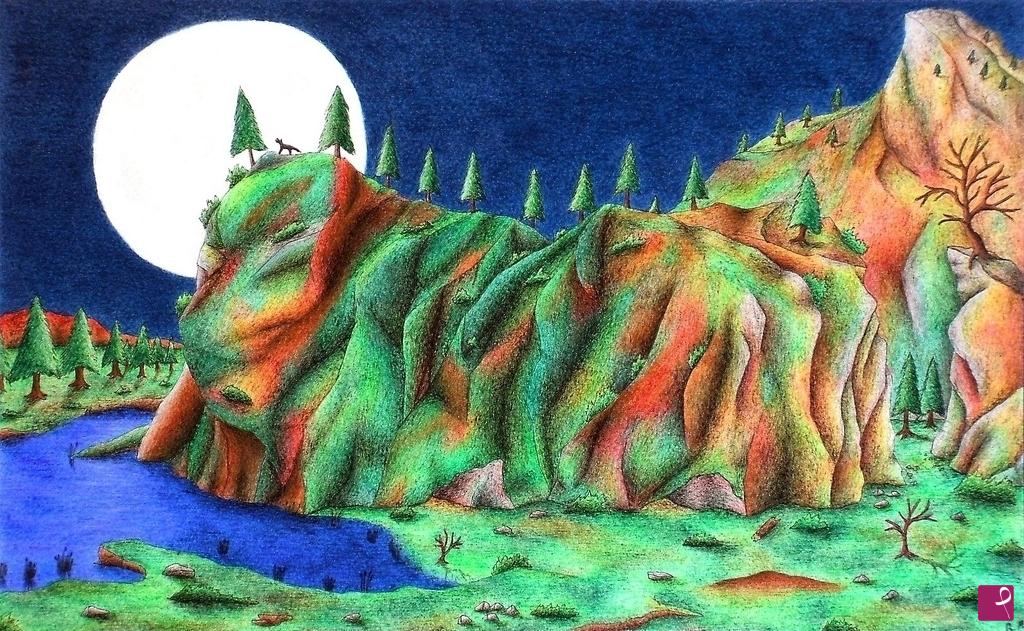 quadri in vendita online - La terra del lupo