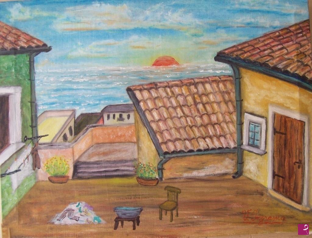 quadri in vendita online - la terrazza di gennarino cupiello