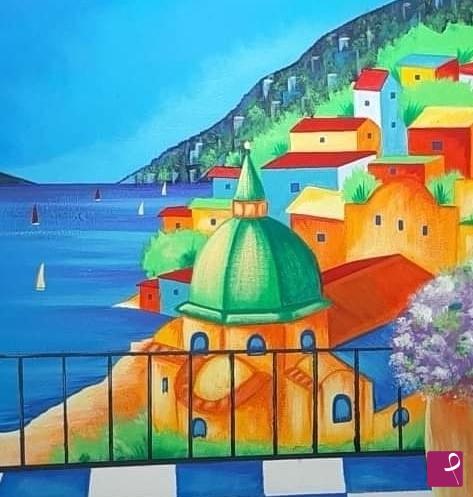 quadri in vendita online - LA TERRAZZA DI POSITANO