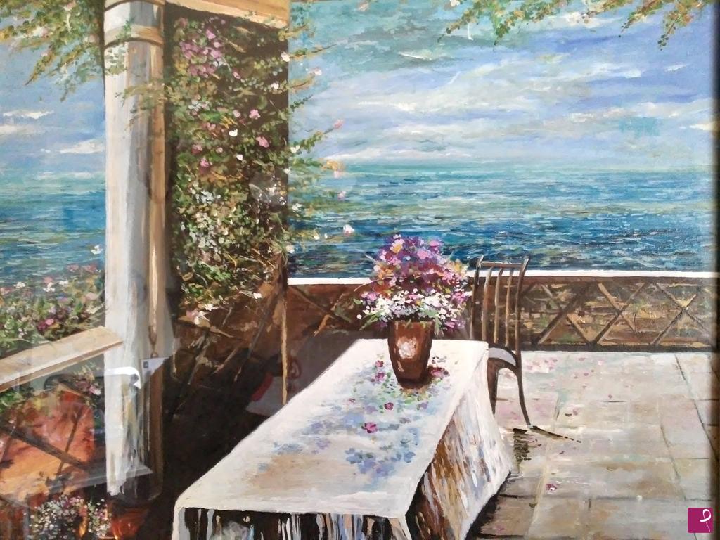 quadri in vendita online - La. terrazza sul mare