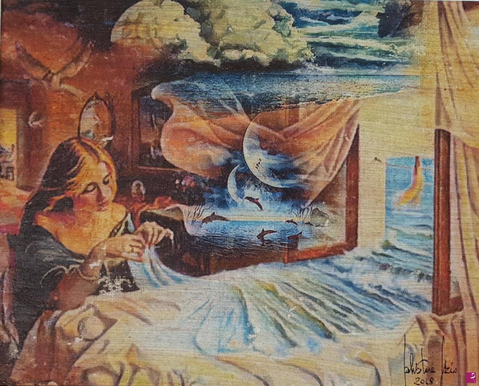 quadri in vendita online - LA TESSITRICE DEL MARE