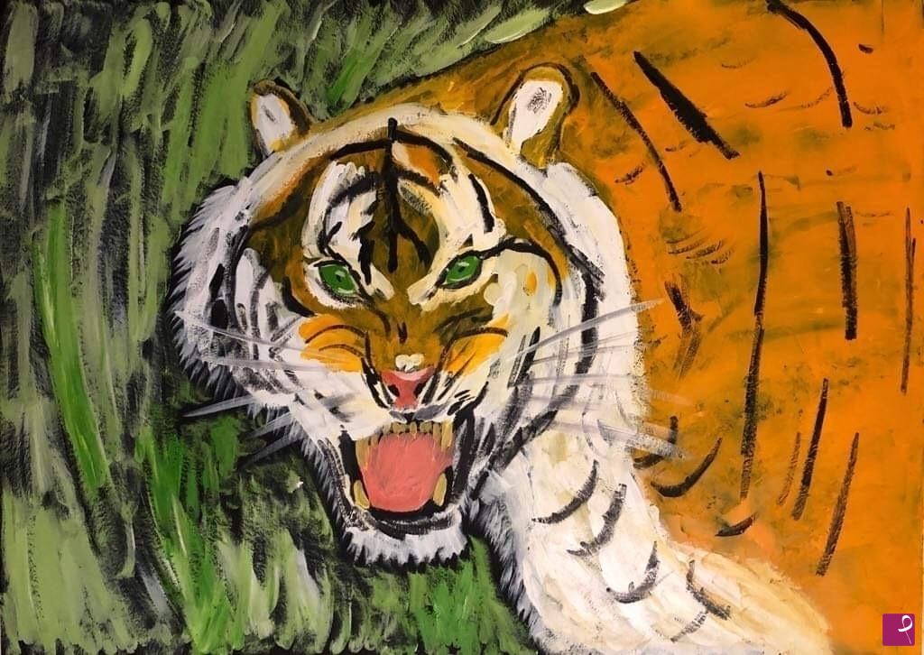 quadri in vendita online - La tigre dentro 