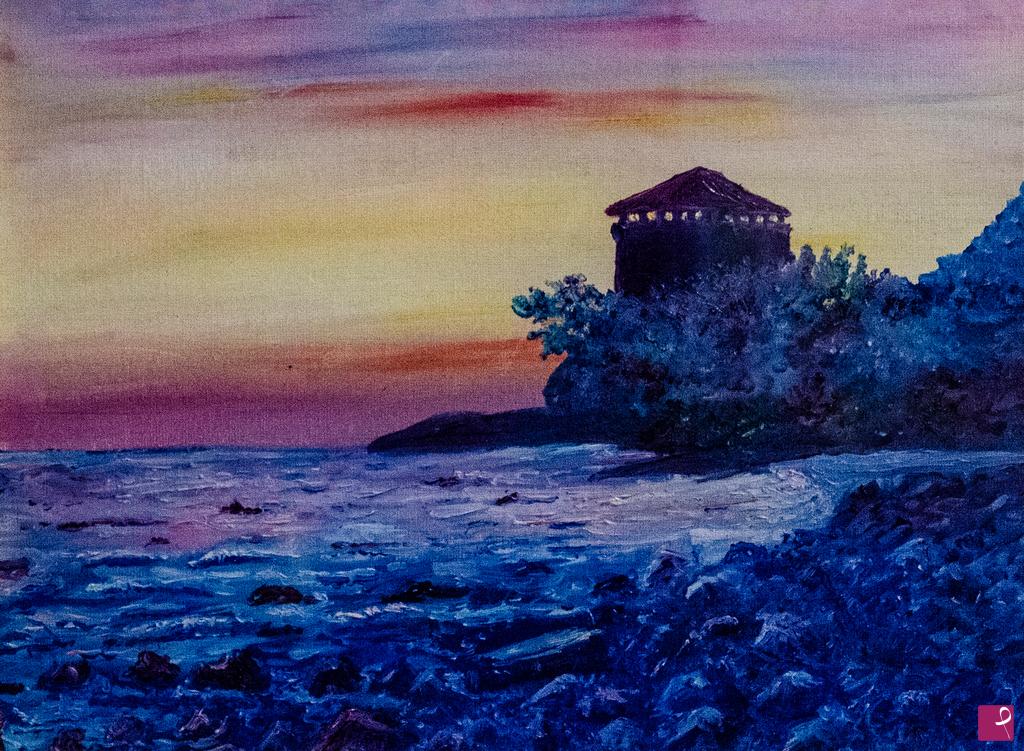 quadri in vendita online - La Torre al tramonto