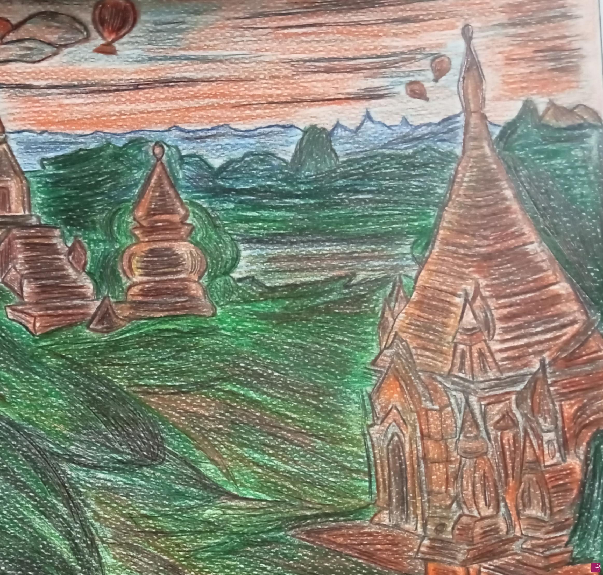 quadri in vendita online - "La valle dei templi di Bagan"