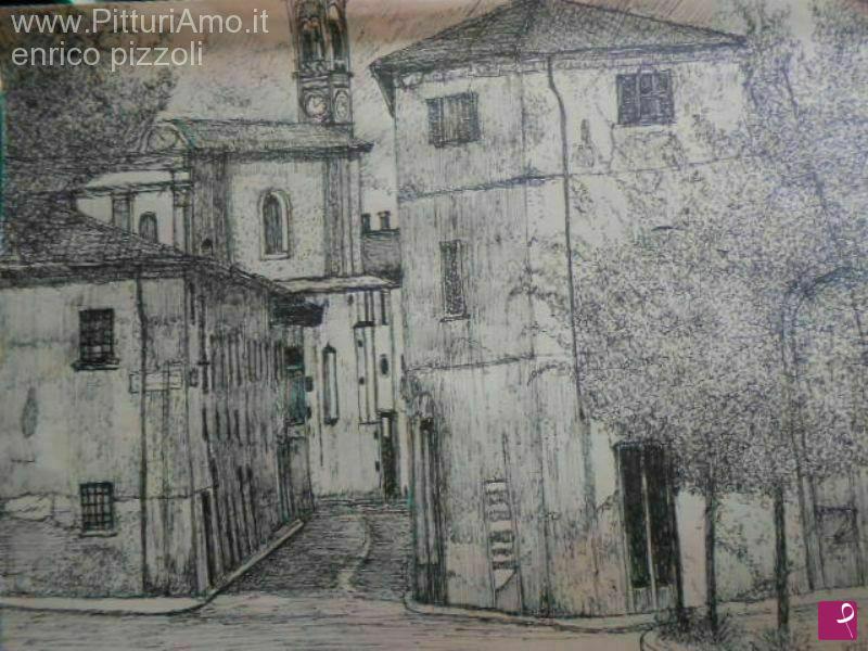 quadri in vendita online - LA VECCHIA BUSTO ARSIZIO CHE SCOMPARE