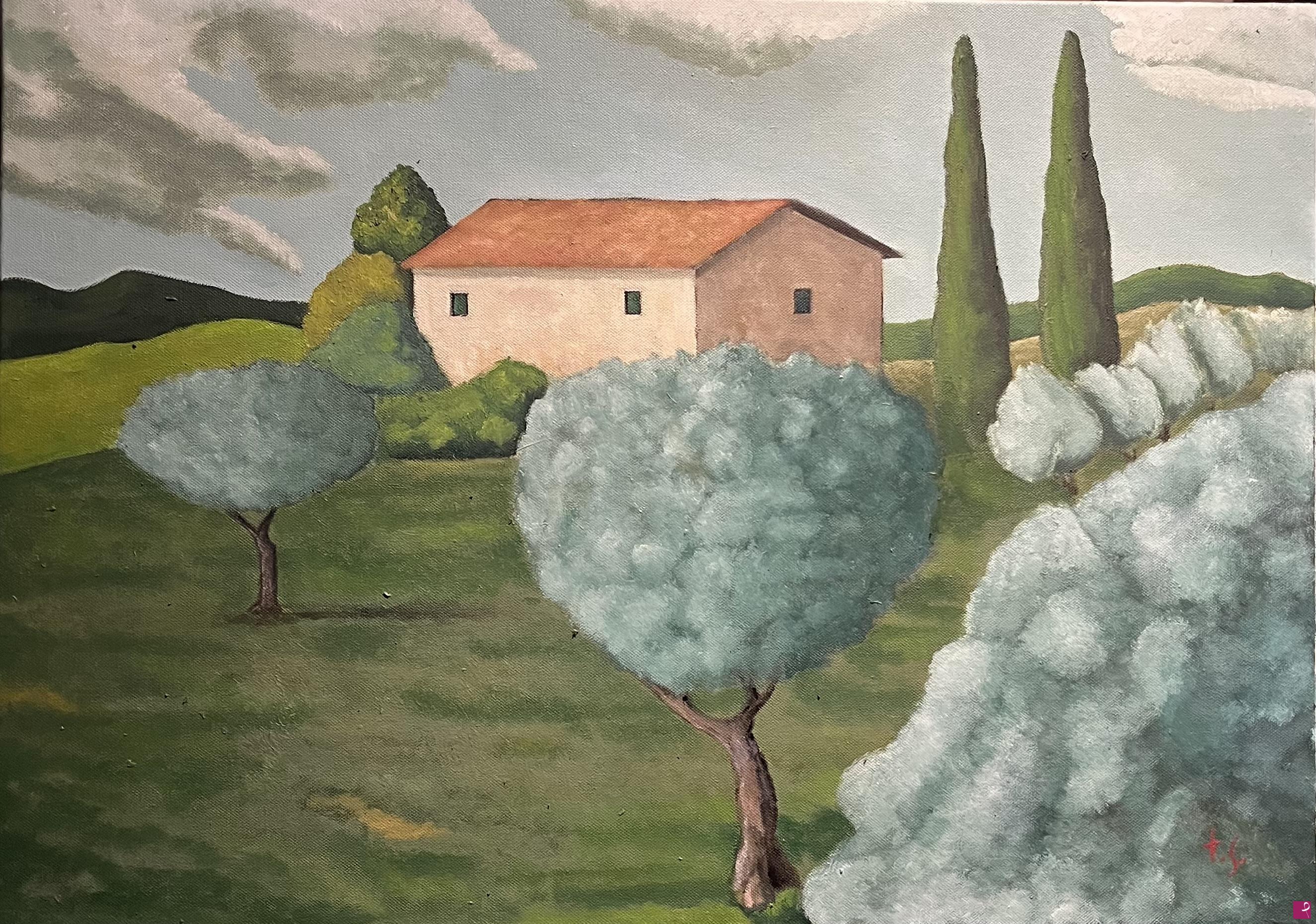 quadri in vendita online - La veduta dal poggio 