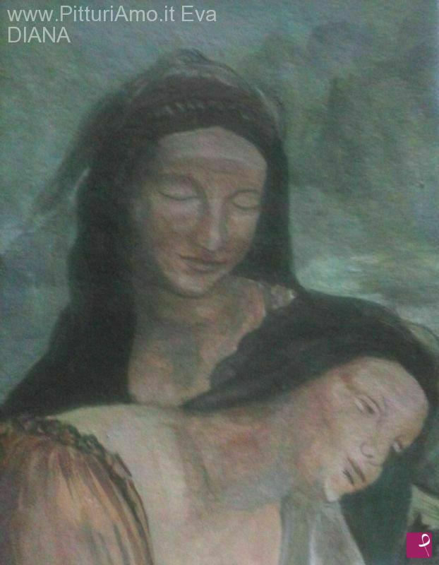 quadri in vendita online - la vergine e s.anna