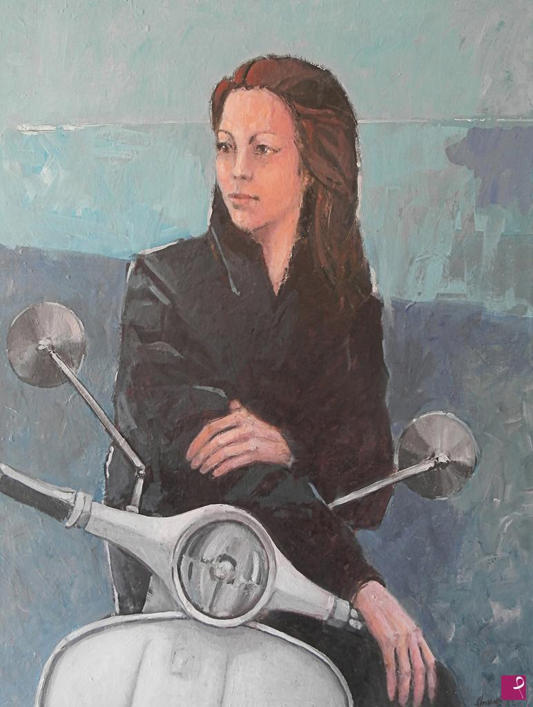 quadri in vendita online - La vespa bianca