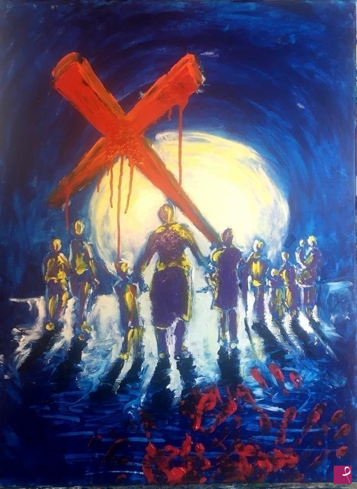 quadri in vendita online - La via "crucis".